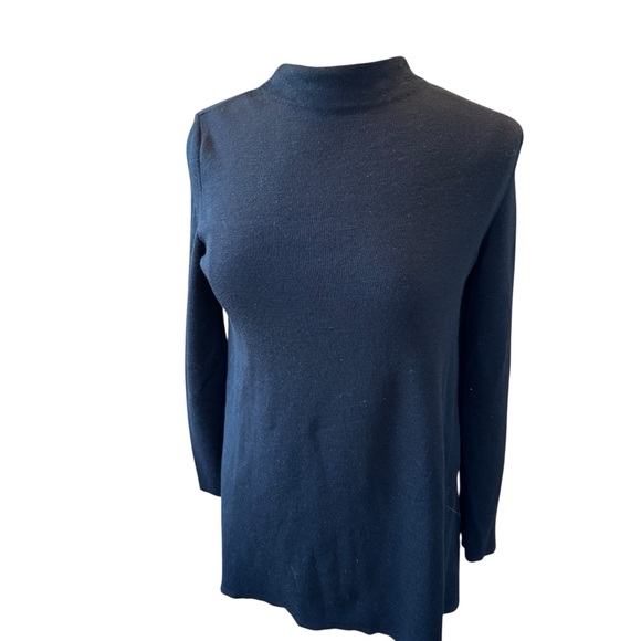 COS Sweaters - COS 100% Wool Mock Turtleneck Sweater Women’s Small Black Long Sleeve Minimalist